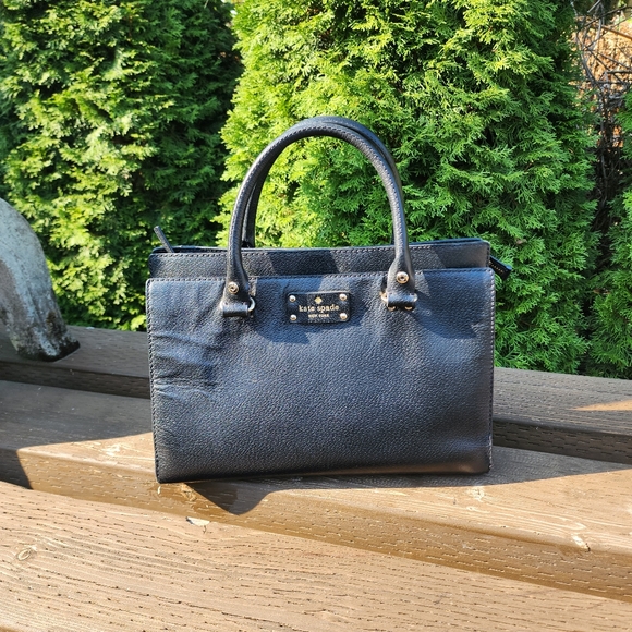 kate spade Bags Kate Spade Black Leather Purse Handbag Tote Poshmark
